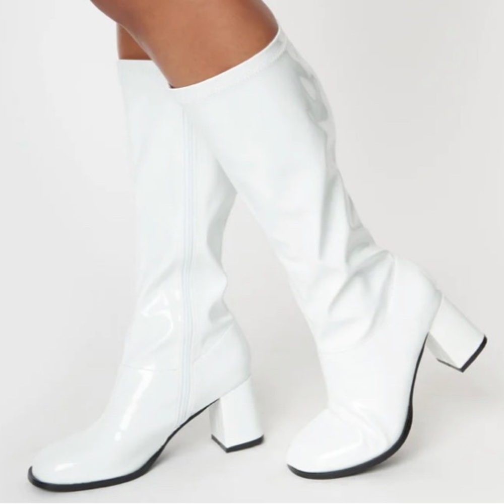 White Go Go Boots / 60s Costume